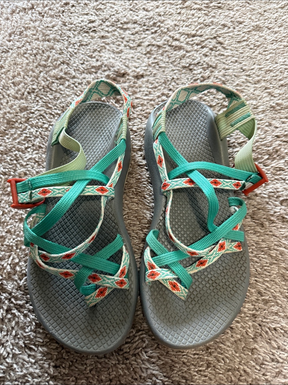 Womens Turquoise Floral Chaco Sandal